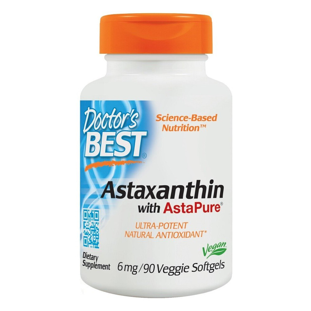 Doctor's Best Astaxanthin With Astapure, 6Mg 90 Veggie Softgels