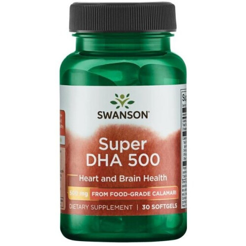 Swanson, Super DHA 500, 500 mg, 30 Softgels