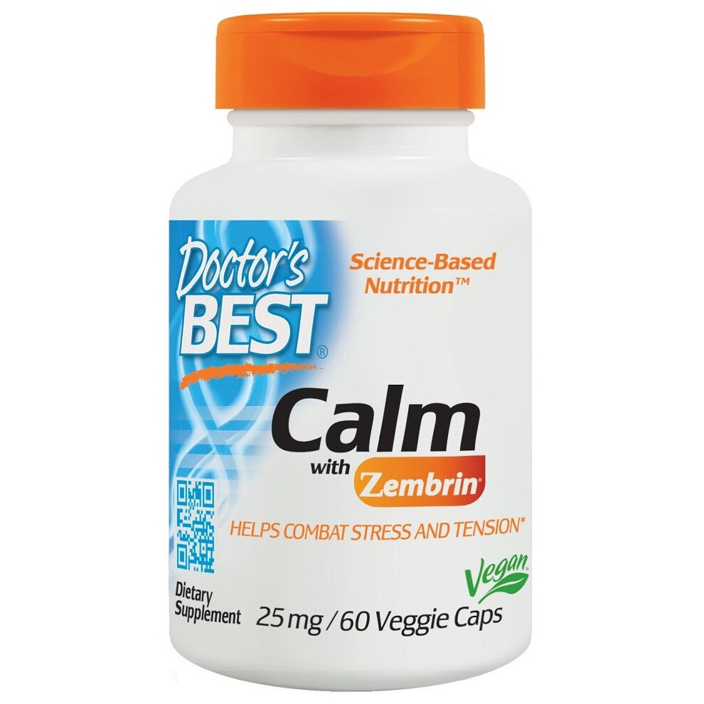 Doctor's Best Calm With Zembrin, 25Mg - 60Vcaps