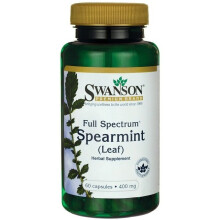 Swanson Vollspektrum Spearmint Blatt, 400mg - 60 Kapseln