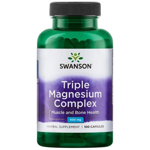 Complexo Triplo de Magnésio da Swanson, 400mg , 100 caps