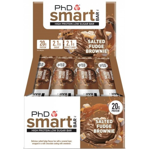 PhD Nutrition PhD  Smart Bar, Salted Fudge Brownie, 12 bars