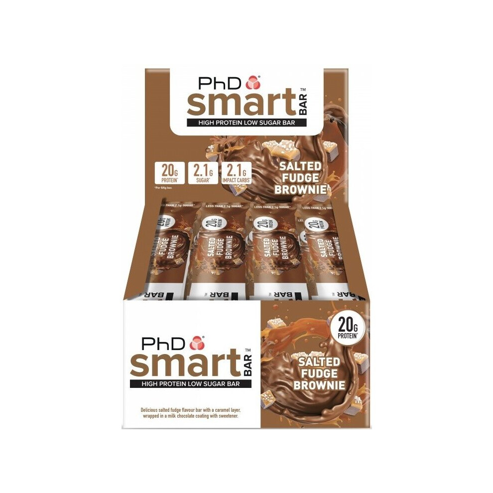Phd Nutrition Phd Smart Bar, Salted Fudge Brownie, 12 Bars
