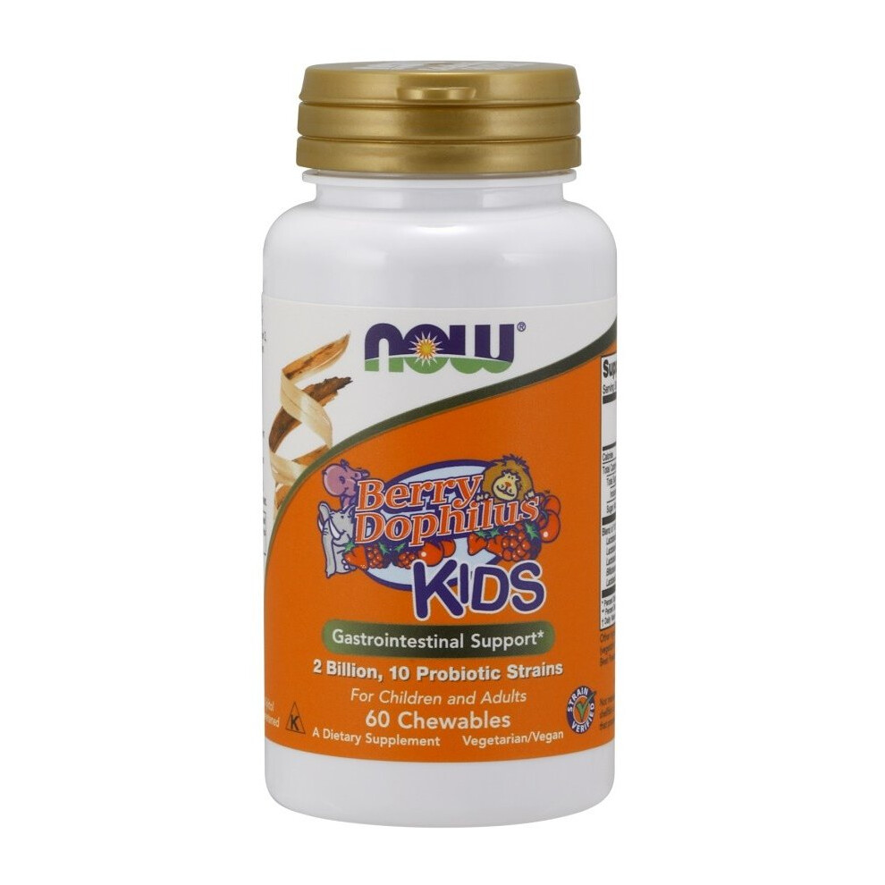 Now Foods Berrydophilus Kids Probiotic Chewables, 60 Count