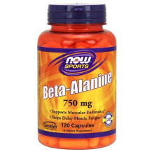NOW Foods, Sport, Beta-Alanină, Endurance, 120 Capsule de plante (750 mg per Capsulă)