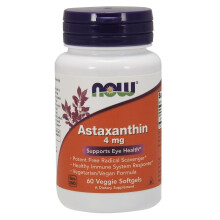 NOW Foods, Astaksantiini, 4 mg, 60 Kasvispehmeäkapselit