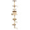 VidaXL vidaXL Cat Tree with Sisal Scratching Posts Wall Mounted 194cm Beige and Brown 5