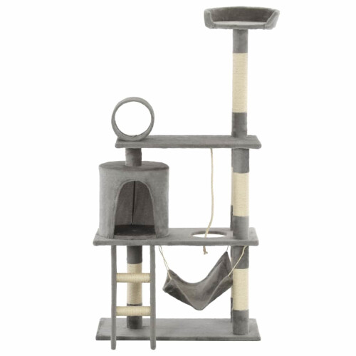 VidaXL vidaXL Katzenbaum mit Sisal-Kratzsäulen 140 cm Grau 2