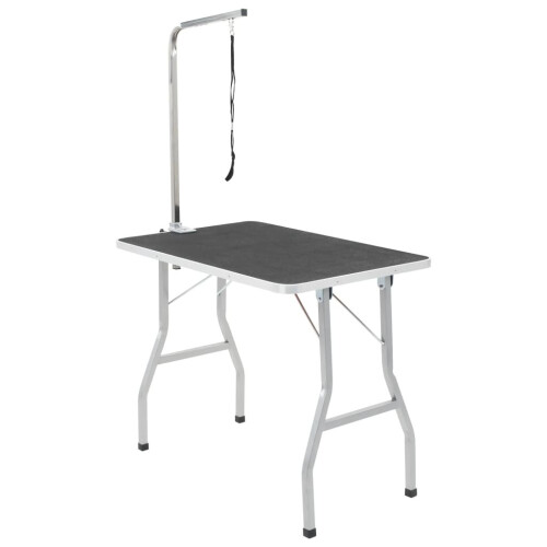 VidaXL vidaXL Bath Grooming Table for Dogs Cats Pets Adjustable 1 Loop Arm Iron Frame