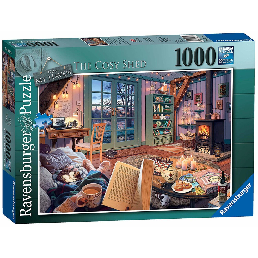 Ravensburger My Haven No 6. The Cosy Shed 1000Pc Jigsaw Puzzle Dark