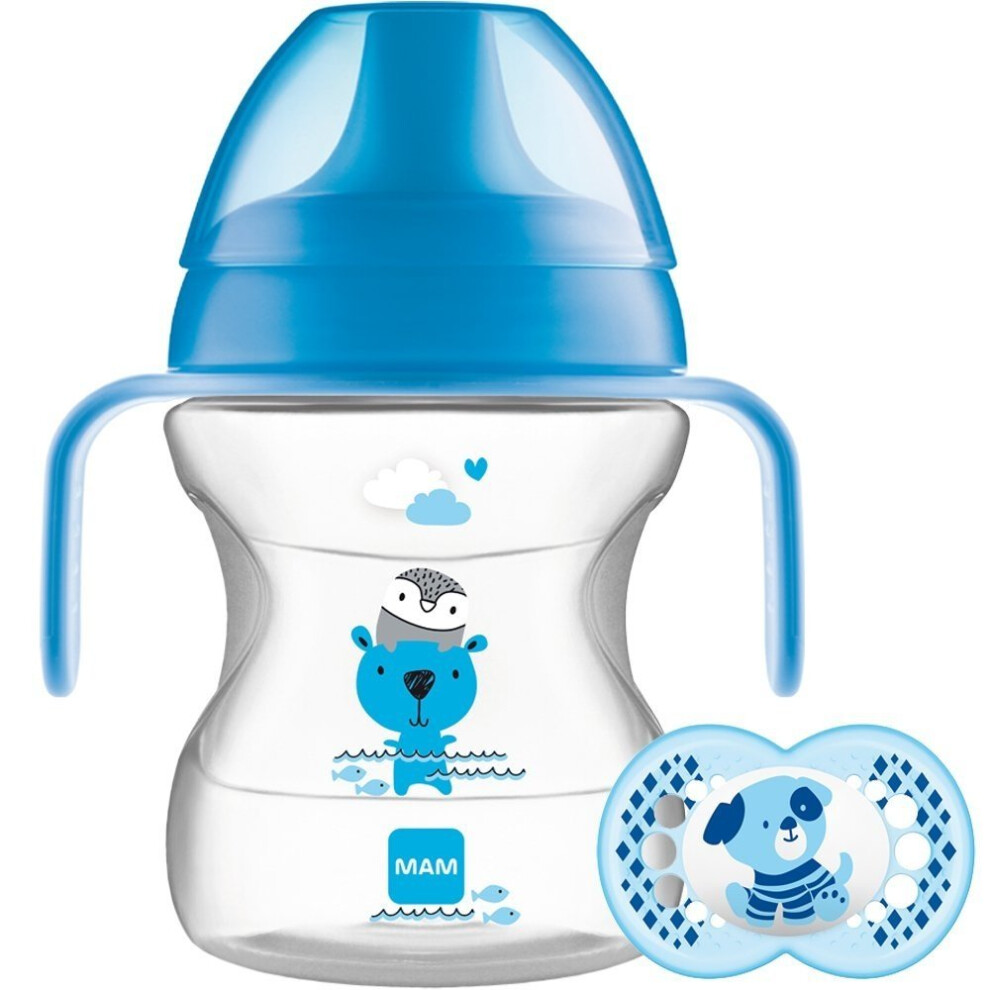 Mam Learn To Drink Cup With Handles 190Ml - Blue