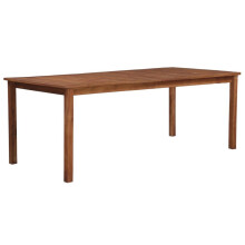 vidaXL Solid Acacia Wood Outdoor Dining Table 200cm with Umbrella Hole Stand