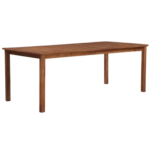 VidaXL vidaXL Solid Acacia Wood Outdoor Dining Table 200cm with Umbrella Hole Stand
