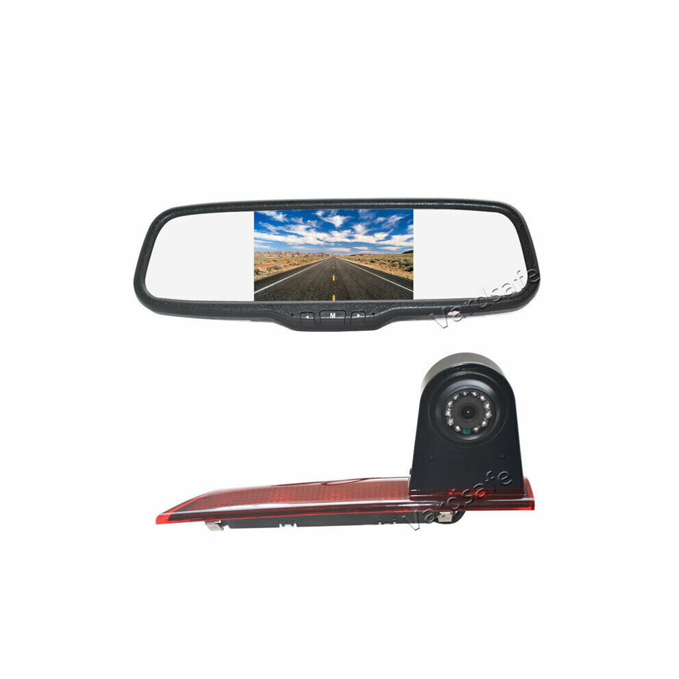 Brake Rear View Reversing Camera + Clip-On Mirror Monitor For Ford Transit Custom / Ford Tourneo Custom Light 8414745561993