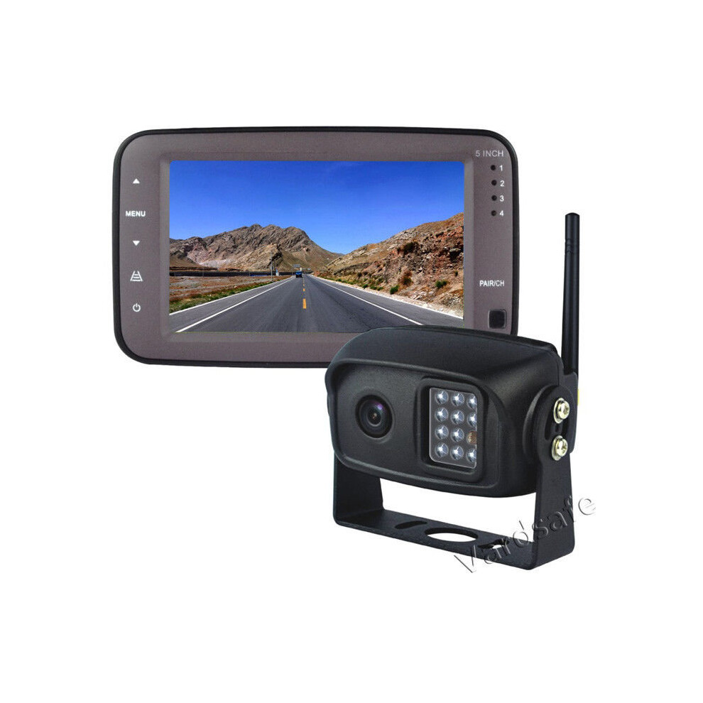 Digital Wireless Rear Reversing Backup Camera 5 Inch Monitor For Truck Rv Horse Trailer Caravan Motorhome Bus 8414745562013
