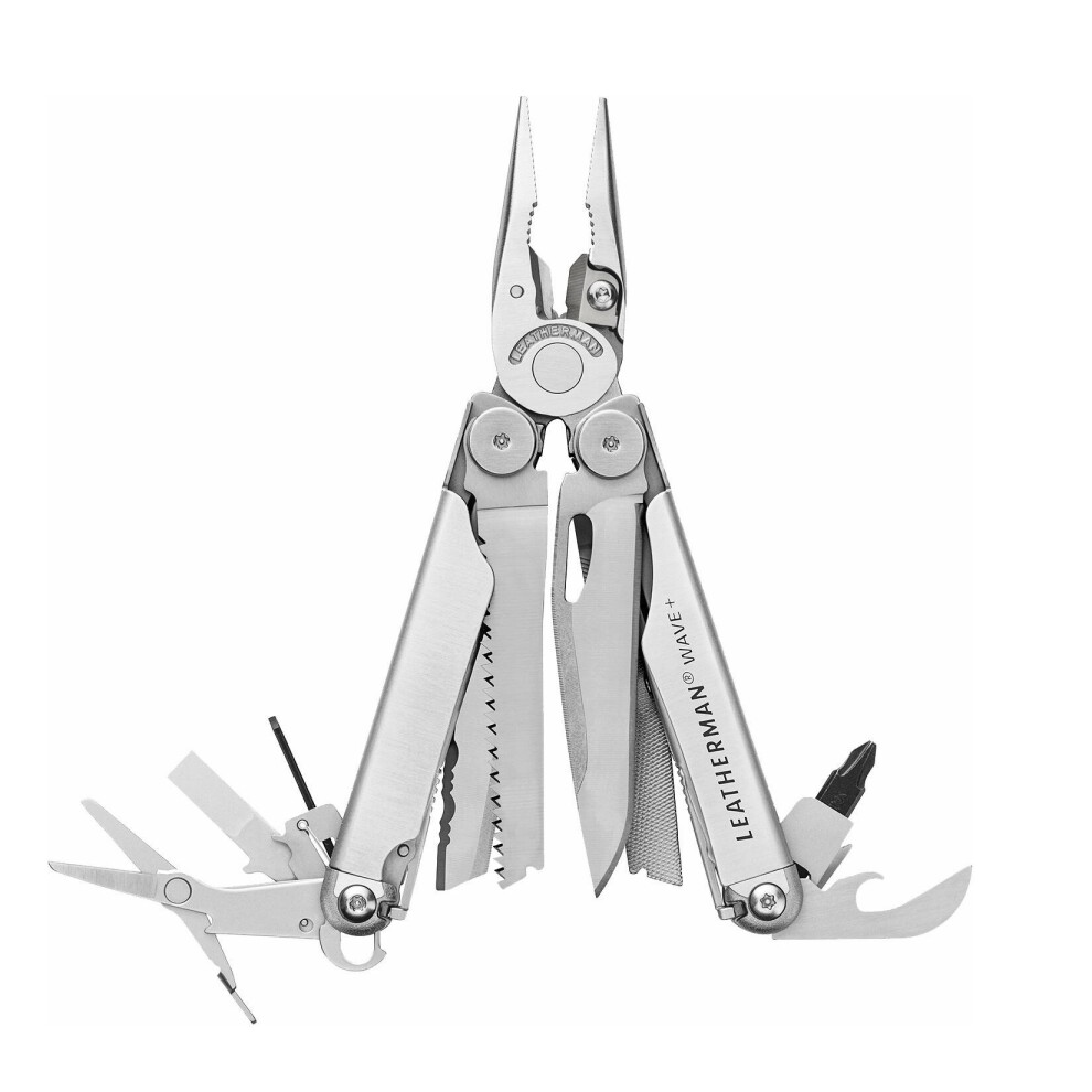 Leatherman Wave Plus multitool 17 functions - full size genuine leather man tool