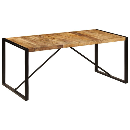 VidaXL vidaXL Solid Mango Wood Dining Table 180cm Industrial Retro Home Kitchen Desk 1