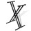 VidaXL vidaXL Adjustable Double Braced Keyboard Stand X-Frame Instrument Accessory 1