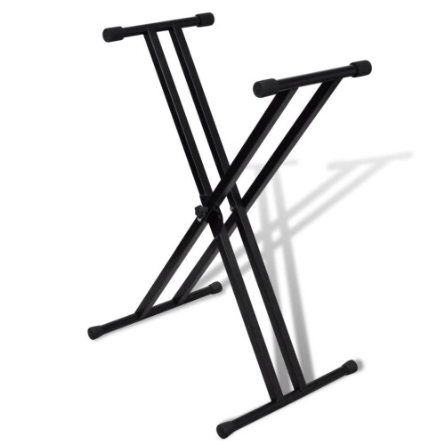 VidaXL vidaXL Adjustable Double Braced Keyboard Stand X-Frame Instrument Accessory