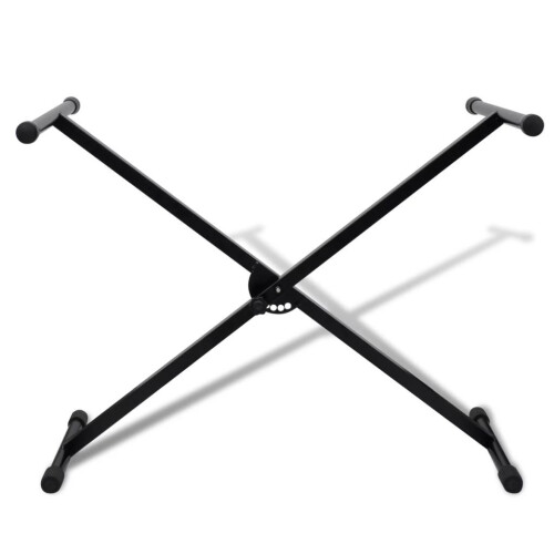 VidaXL Heavy Duty Single Braced Keyboard Stand X-Frame Height Adjustable Foldable 2