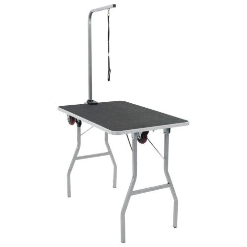 VidaXL Portable Dog Grooming Table with Castors Foldable Adjustable Noose Arm