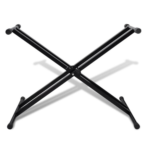 VidaXL vidaXL Adjustable Double Braced Keyboard Stand X-Frame Instrument Accessory 1