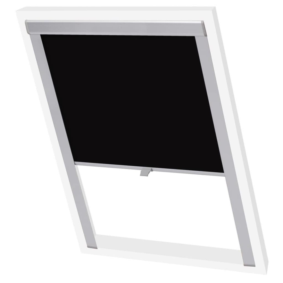 Vidaxl Blackout Roller Blind Black Pk06 Home Office Window Curtain Shade Drape