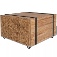 vidaXL Side Table Living Room Hall Coffee Table End Table Home Furniture Teak