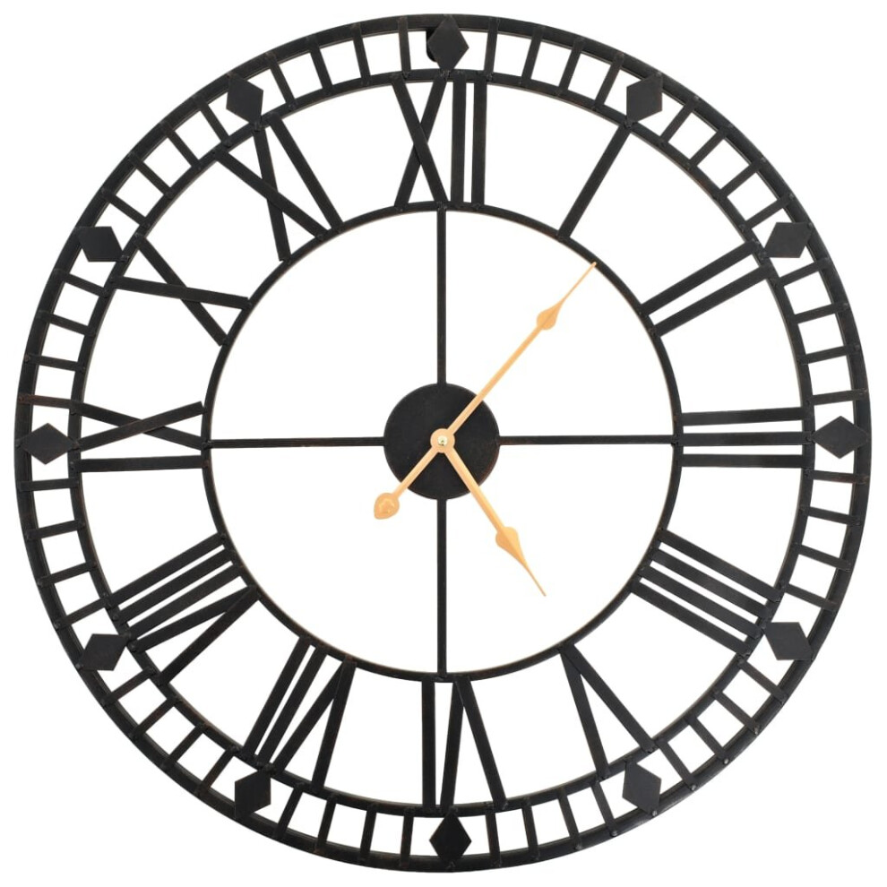 Vidaxl Vintage Wall Clock With Quartz Movement Metal 60Cm Xxl Home Timer Decor