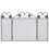 VidaXL vidaXL 3-panel Fireplace Screen Iron Black Security Safety Panel Guard Cover 3