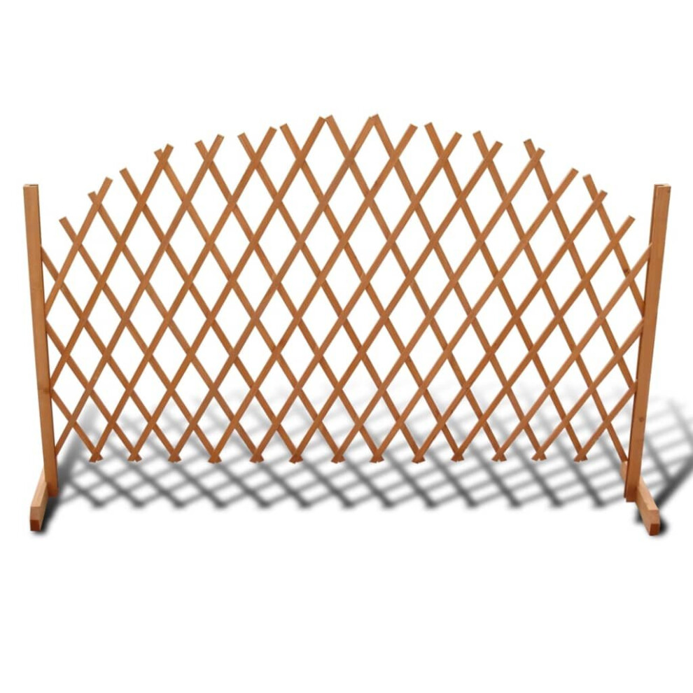 vidaXL Solid Wood Trellis Fence 180x100cm Extendable Outdoor Barrier Panel
