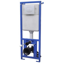 vidaXL Concealed High Cistern 11L 41x14x(110-125)cm Bathroom Toilet Water Tank