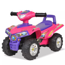 vidaXL Children's Ride-on ATV with Sound and Light Pink and Purple Car Vehicle