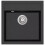 VidaXL vidaXL Granite Kitchen Sink Single Basin Black Overmount with Basket Strainer 1