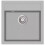 VidaXL vidaXL Granite Kitchen Sink Single Basin Grey Overmount with Basket Strainer 1