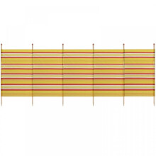 6 Pole Windbreaker Caravan Camping Beach Wind Break Breaker Shelter Sun Screen[WB022 Orange Stripe XL]