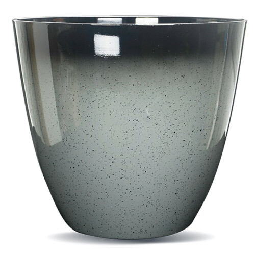 Gr8 Garden Large Round Glazed Effect Egg Cup Planter Patio Flower Plant Pot Tub Grey