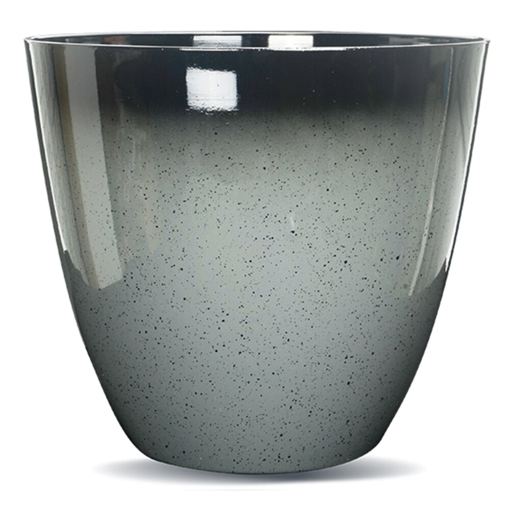 Gr8 Garden Large Round Glazed Effect Egg Cup Planter Patio Flower Plant Pot Tub Grey
