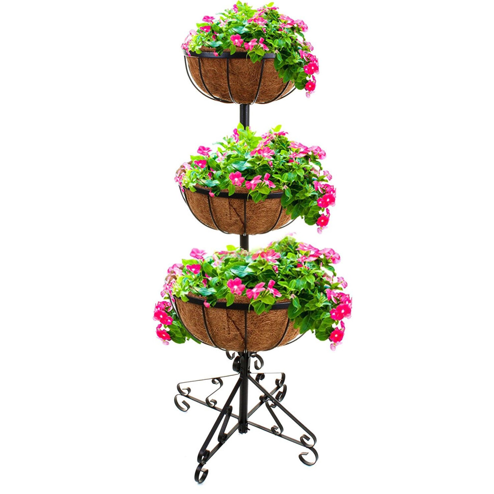 GR8 Garden 3-Tier Metal Flower Planter