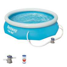 Bestway 3.05m x 0.76m Fast Set Water Paddling Swimming Pool Set with Pump
