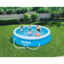 Bestway Inflatable 12ft Fast Set Family Paddling Swimming Pool Filter Pump 57274