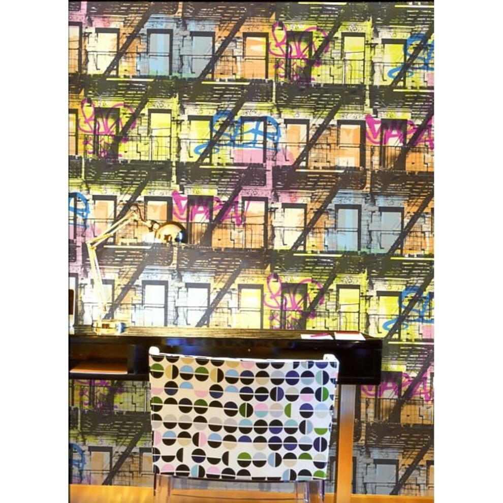 New Galerie Yolo New York Pattern Graffiti Motif Kids Teenager Wallpaper 5001-1* 653449767586