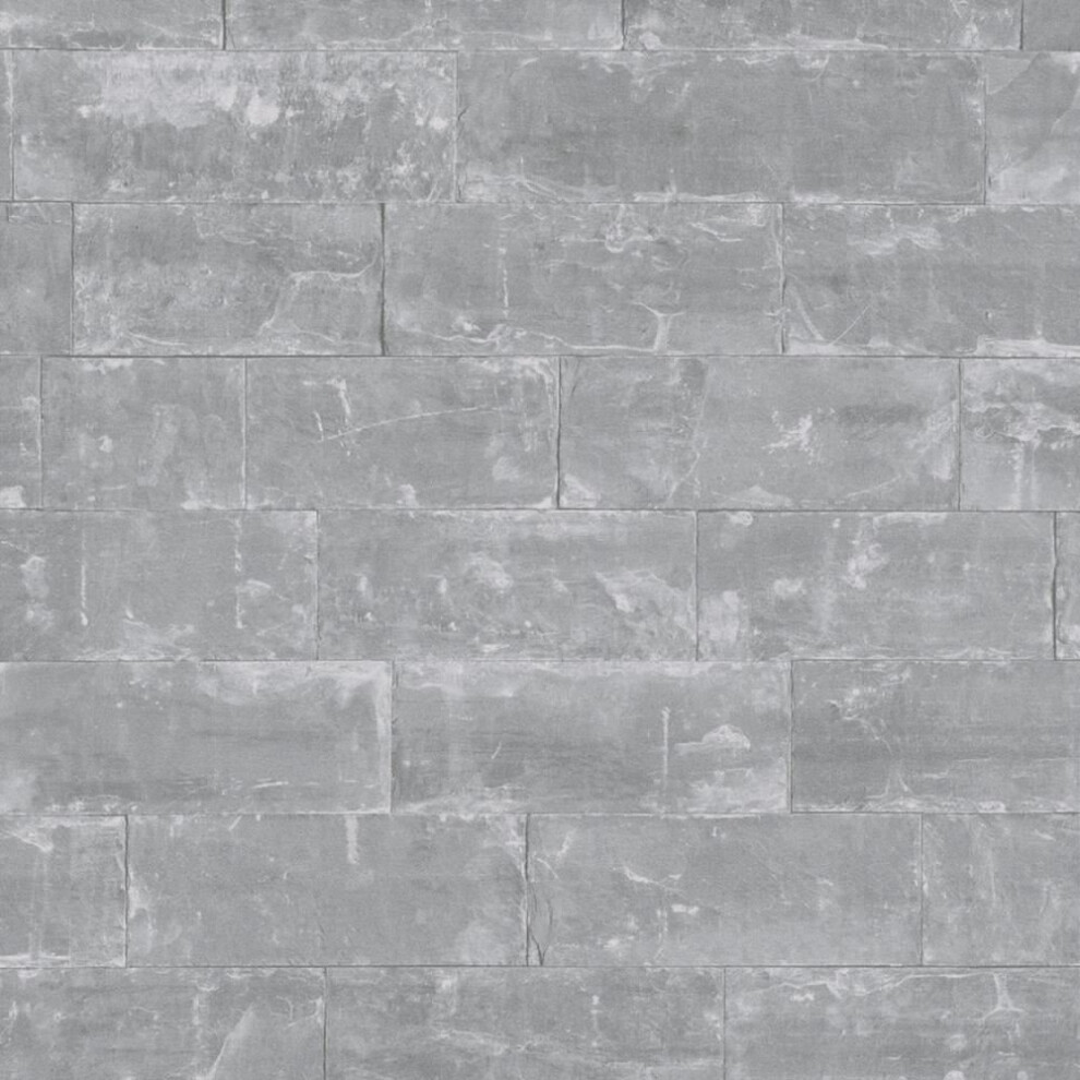 Rasch Brick Pattern Wallpaper Realistic Stone Wall Faux Effect Textured Motif[Grey 414622] 4000441414622