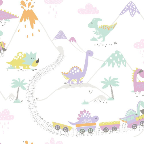 Holden Dino Town Dinosaur Pattern Childrens Wallpaper