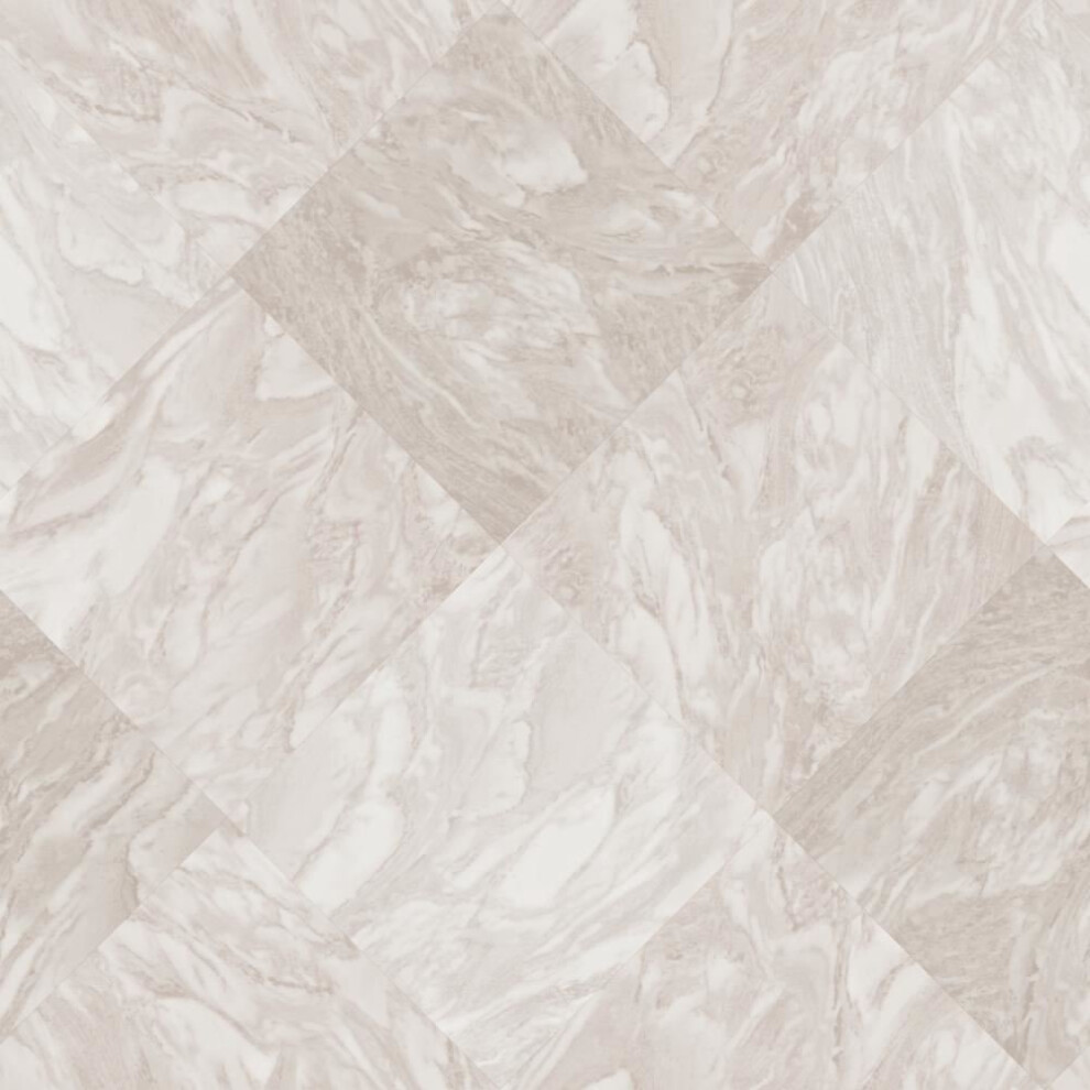 Rasch Marble Tile Pattern Wallpaper Realistic Faux Effect Metallic Embossed Roll[Beige 282511] 4000441282511