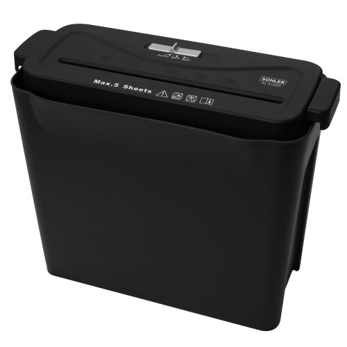 Sohler Sohler A4 Paper Electric Shredder Strip Cut Shredding Card Document Bin SL-512SC
