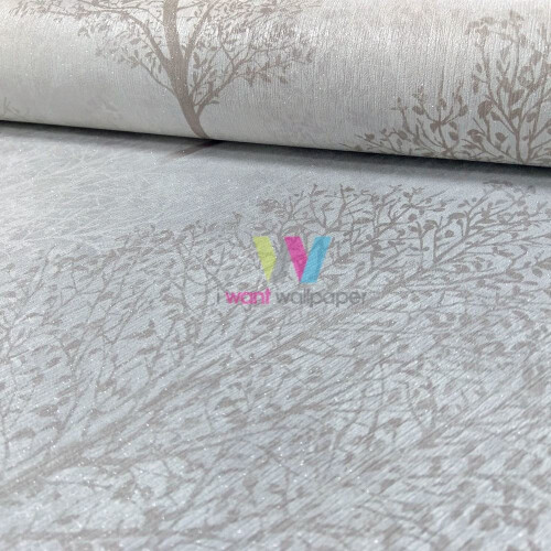 Arthouse Arthouse Wonderland Tree Pattern Wallpaper Silhouette Forest Stripe Glitter Roll[NATURAL 256702] 1