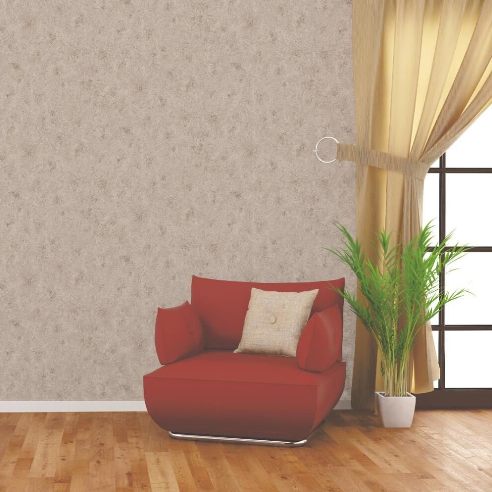 Debona Crystal Plain Pattern Metallic Textured Glitter Classic Vinyl Wallpaper[Mocha 9028]* 5060119352976