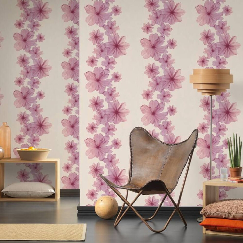 As Creation Flower Bloom Pattern Wallpaper Botanical Floral Stripe Textured 342723** 4051315324523
