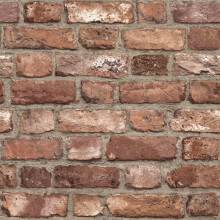 Grandeco Vintage House Brick Pattern Wallpaper Faux Effect Textured A28901